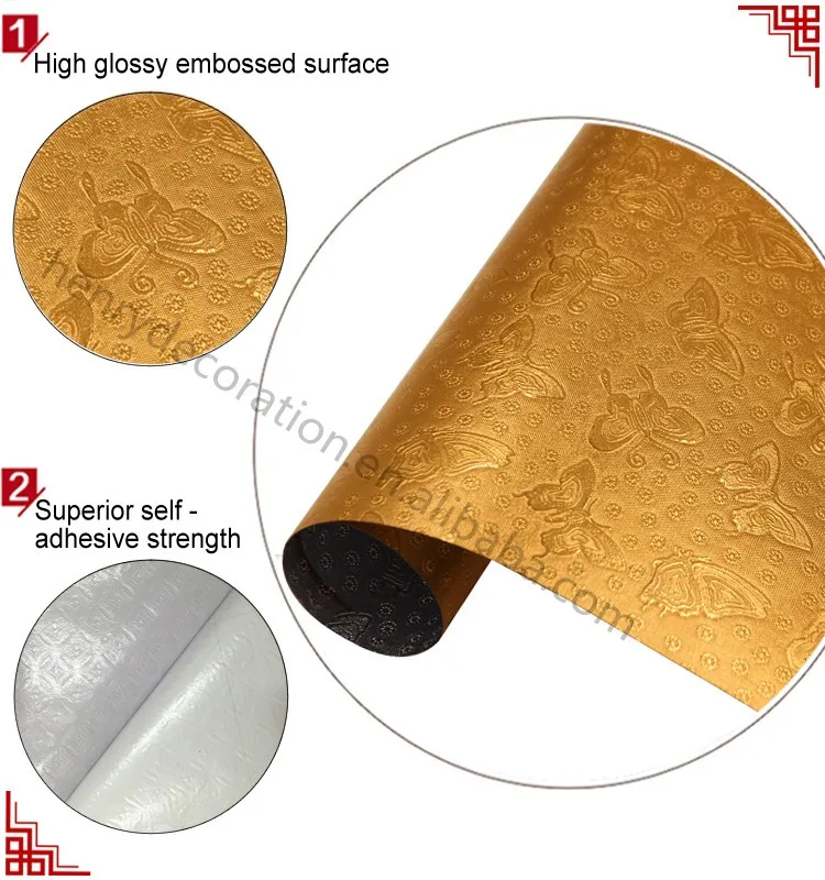 Removable Self Adhesive Pvc Decorative Sheet For Wardrobe Doors