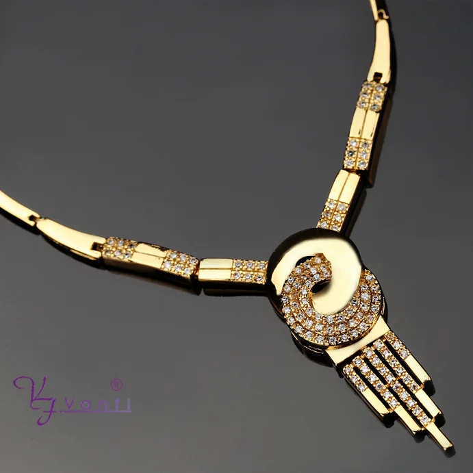 Dubaï mode cuivre parures 18 k plaqué or bijoux de mariage turc