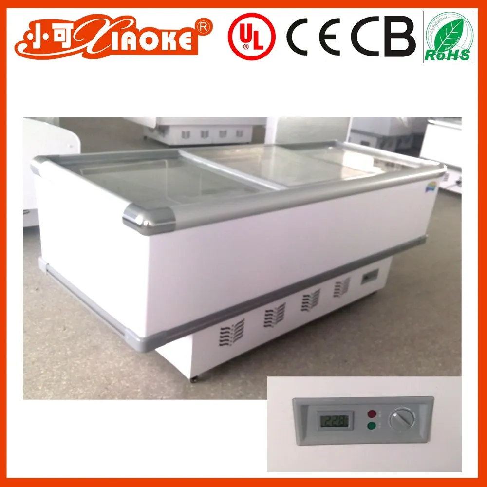 650l Used Supermarket Refrigeration Equipment Island Meat Display Refrigerator Buy Meat