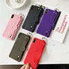 Color Leather back Mobile Phone Collar case Mobile Cover with Cord Strap For iPhone 6 Plus / 6s Plus Phone Collar Lanyard case