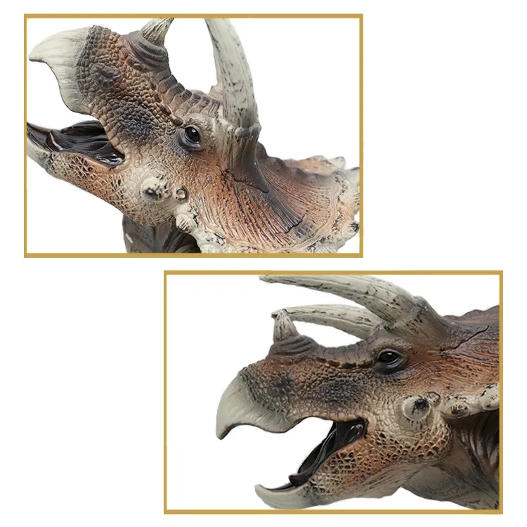 便宜的侏罗纪世界软橡胶动物手套 triceratops 恐龙手木偶玩具为孩子