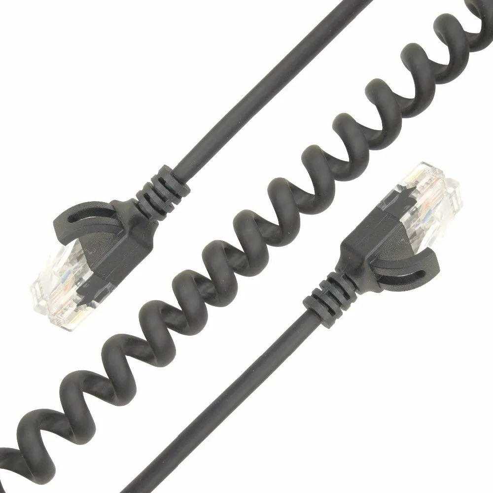 Spiral Retractable Coil Network Cat5e Patch Cable For Buy