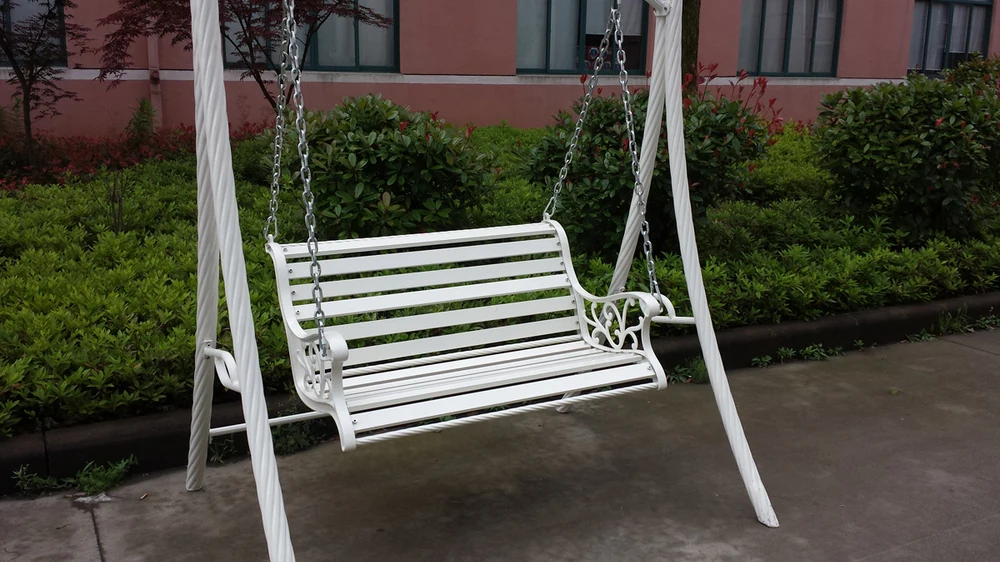 New Design Hot Sale Cast Aluminum Couple Set Outdoor Patio Swing Chairs
