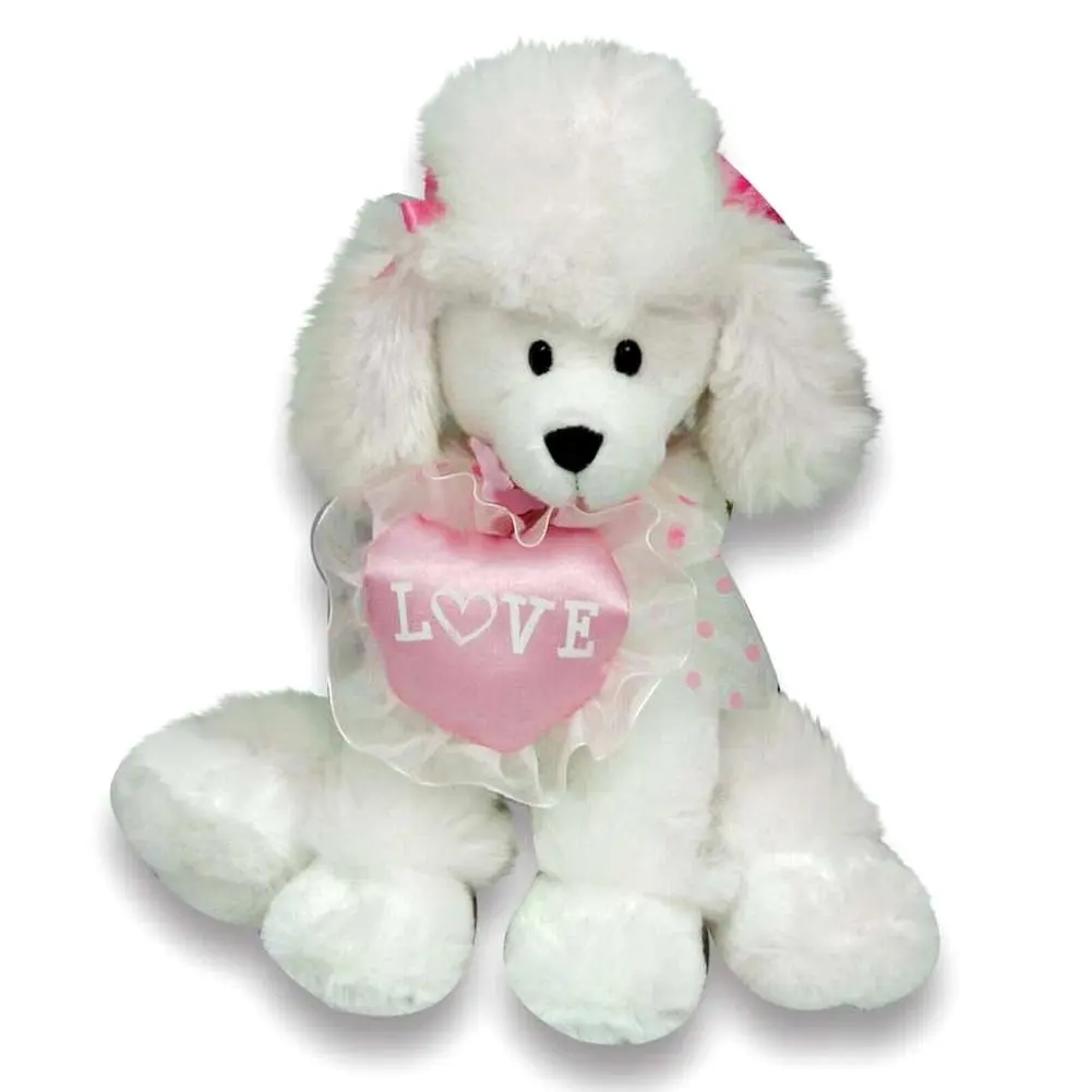 large pink poodle stuffed animal