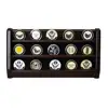 High Quality Custom Cherry 3 Rows Shelf Challenge Coin Holder Medal Display Case Wooden Casino Chips Frame