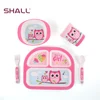 SHALL Zhejiang famous brand kids dinner set bamboo fibre dinnerware