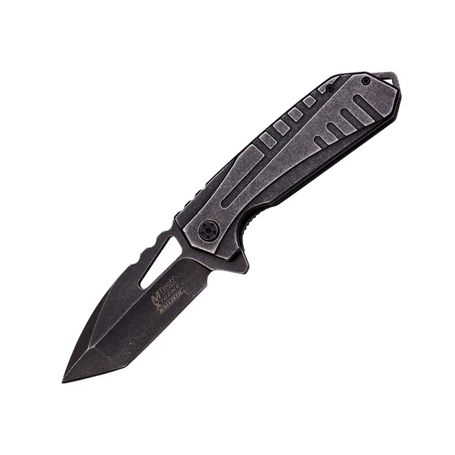 MTech MX-A842SW Xtreme Ballistic Spring Assist Folder Knife with Stonewash Handle