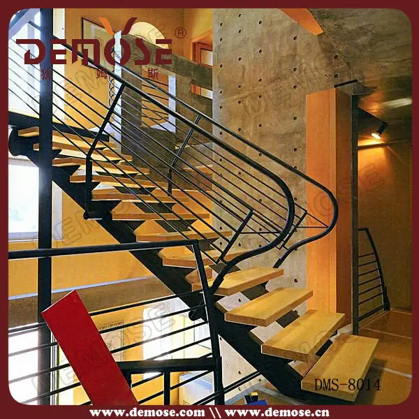 Casa escaleras diseño/elegante de madera sólida escaleras escalera ...