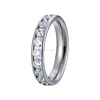 custom handmade never fade stainless steel titanium cz diamond moissanite jewelry eternity ring