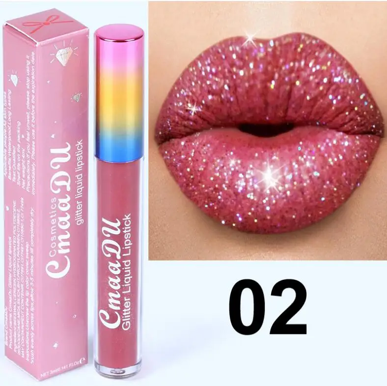 Manufacturer Makeup Shimmer Metallic Lip Gloss Private Label Glitter Lipstick Wholesale Shiny 