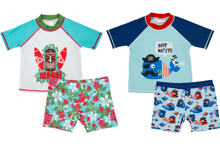 European Boys Swimwear Short Sleeve Swimming Suit Kids - Buy Swimming ...