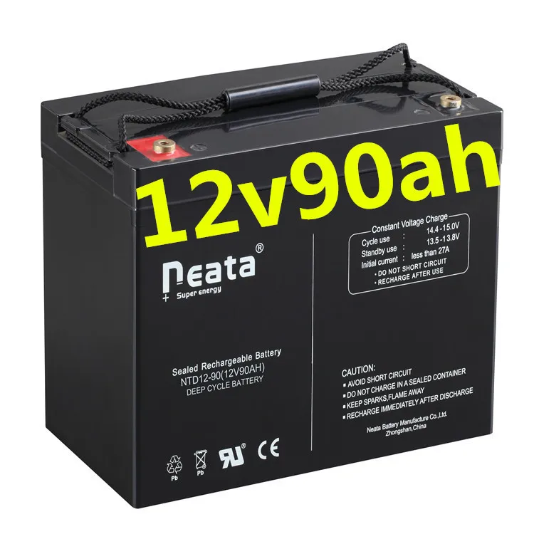 Deep Cycle Gel 12v 90ah Rechargeable Long Life 2 Years Warranty Storage Solar Lead Acid Battery 3448