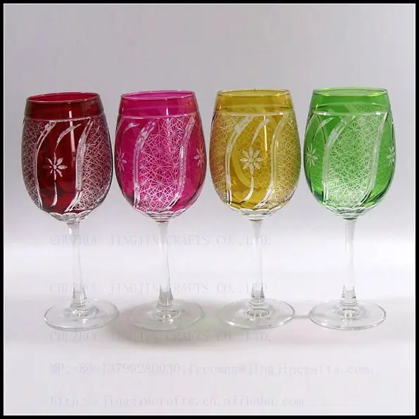 Traditional French Style European Wine Glass Crystal Glass Stemware Red