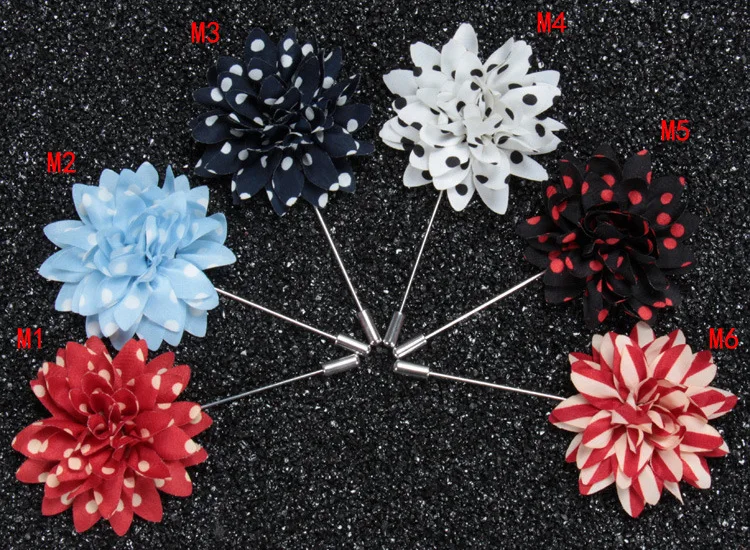 China Wholesale Brooch Flower Lapel Pins,Fabric Lapel Pins Men Suits