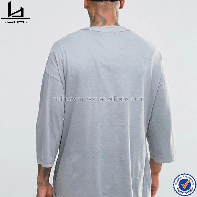 Japanese Plain Cotton Kimono Sleeve T Shirt Custom Men Oversized T
