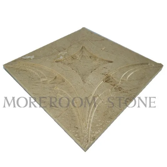 ML-A005 Chinese Marble Beige Marble Stone Wall Tiles 3D decoration CNC Wall Panel Backed ceramic Tiles MOREROOM Stone-4.jpg