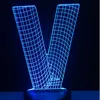 3D RGB charge Touch sensor apply kid study Desk table lamp alphabet letter V Victory gifts Night Light Bar Home party Decor Lamp