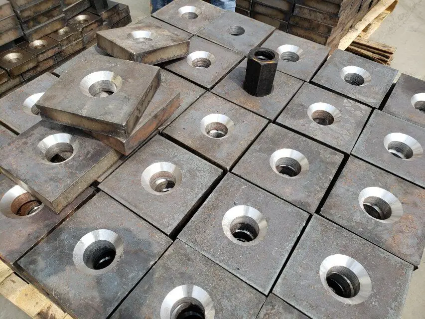 Anchor Plate For Screw Thread Steel Bar / Bearing Plate Buy Concrete