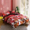 Promotional princess bedding 4pcs bed sheet sets duvet cover Christmas tree bedding sets cotton bed sheet