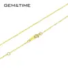 GEM&TIME 14K Solid Gold Jewelry Wholesale Chain Two Style of 14K Gold Chain for Pendants