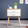 2019 Cheap Price Vintage Small Modern Narrow Painted White Light Slim Wood Corner Bedroom Bedside Nightstand With Storage Drawer