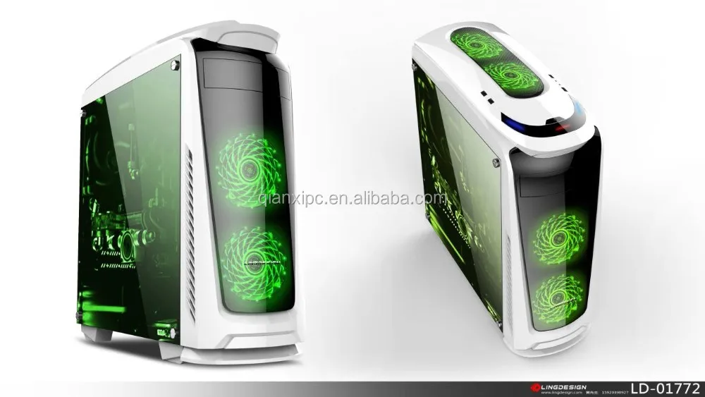 Sharkx400 Series Atx Gaming Case With Double Panel Acrylic Computer Pc