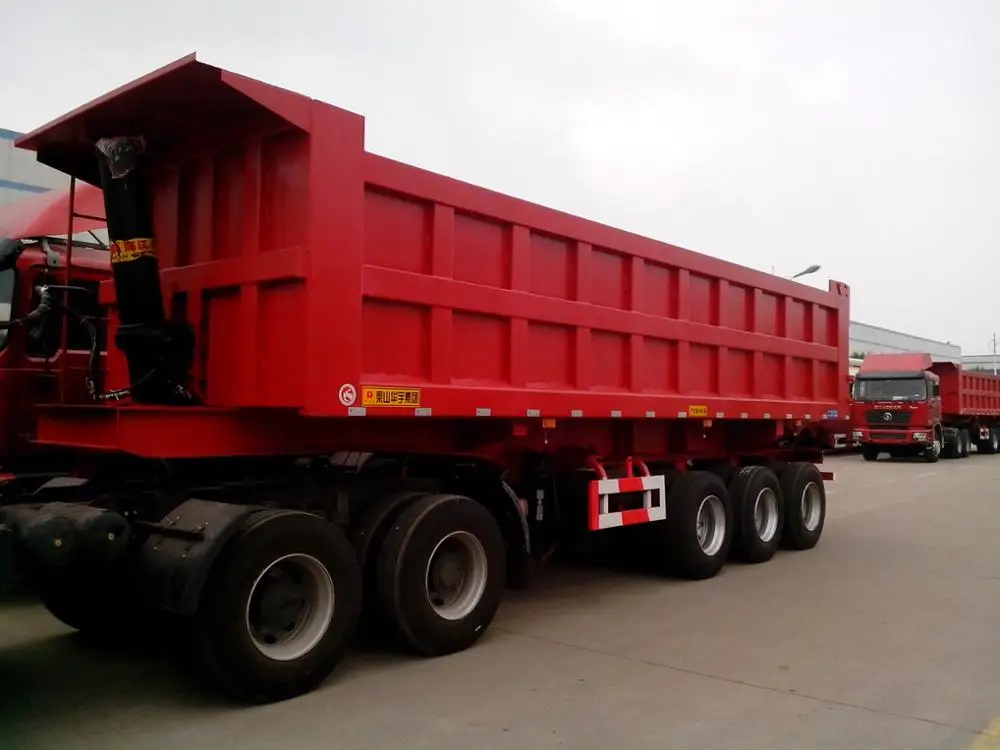 3 axle 60 Ton tipper truck /Semi Trailer on sales