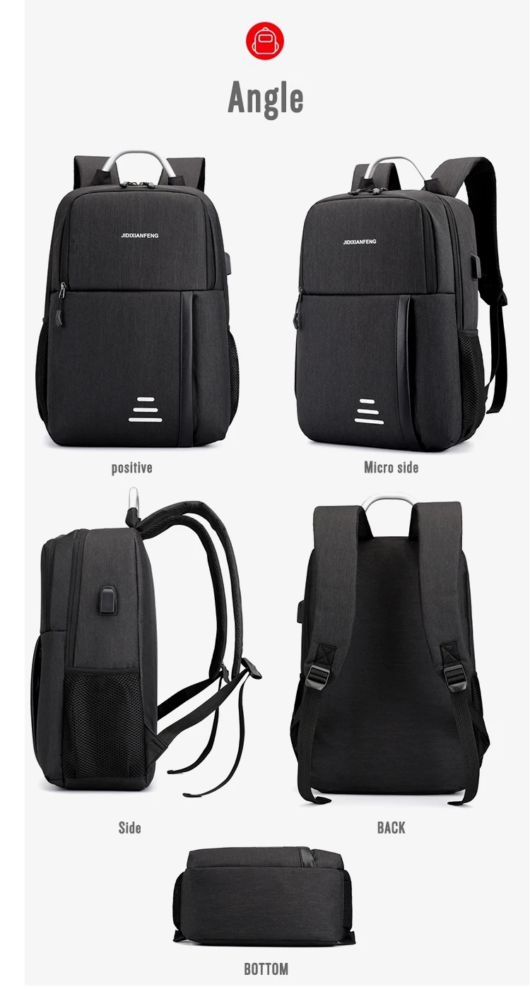 smart backpack leather
