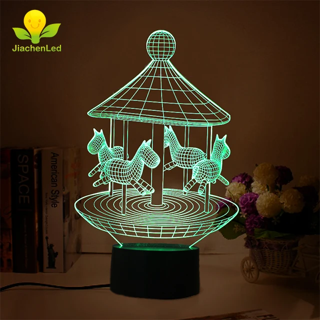 New Designs 3D Laser Light Bed Light With RGB Color