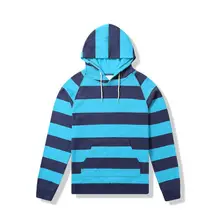 Colorblock striped thin hood sweatshirt cotton Colorblock striped thin hood sweatshirt cotton
