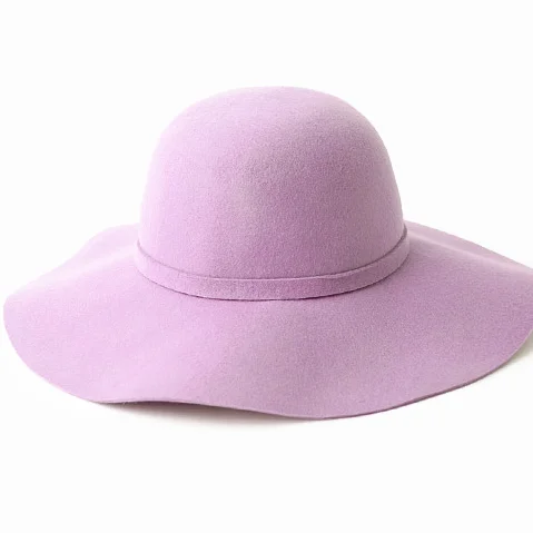 pink felt floppy hat