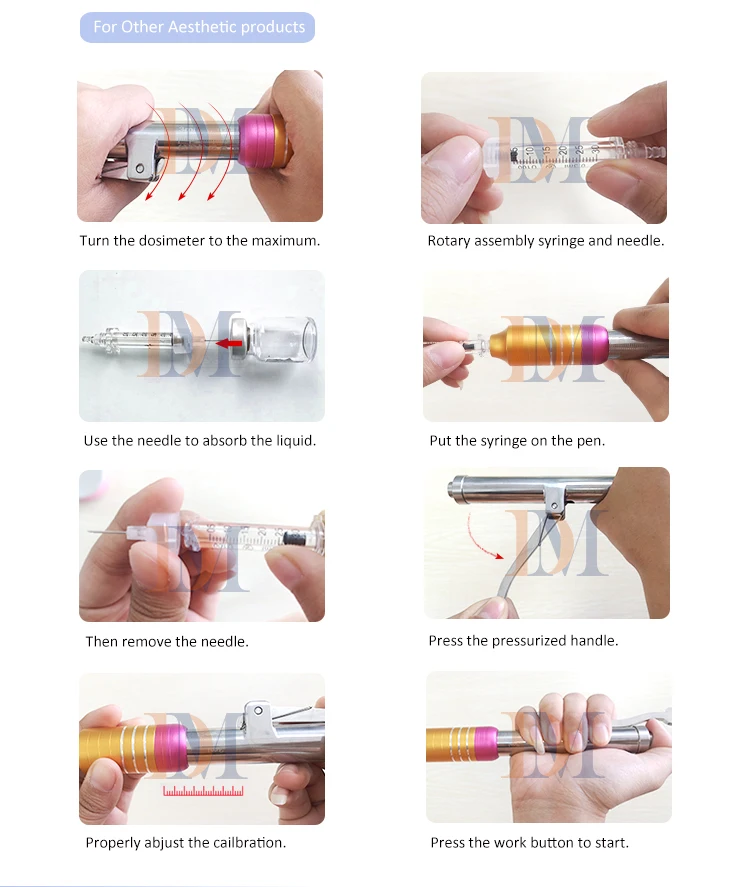 Adjustable Needle-free Injection 3ml 5ml meso hyaluronic acid pen