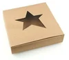 Natural craft corrugated paper box / corrugated box with die cut window