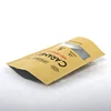 Packaging pouch brown kraft paper stand up bag with zip lock and clear window