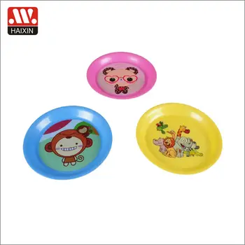 New Design Cute Cartoon Round Plastic Plate For Food Kids Dinner Plate Buy Kids Dinner Platepp Platekids Food Plate With Printing Product On