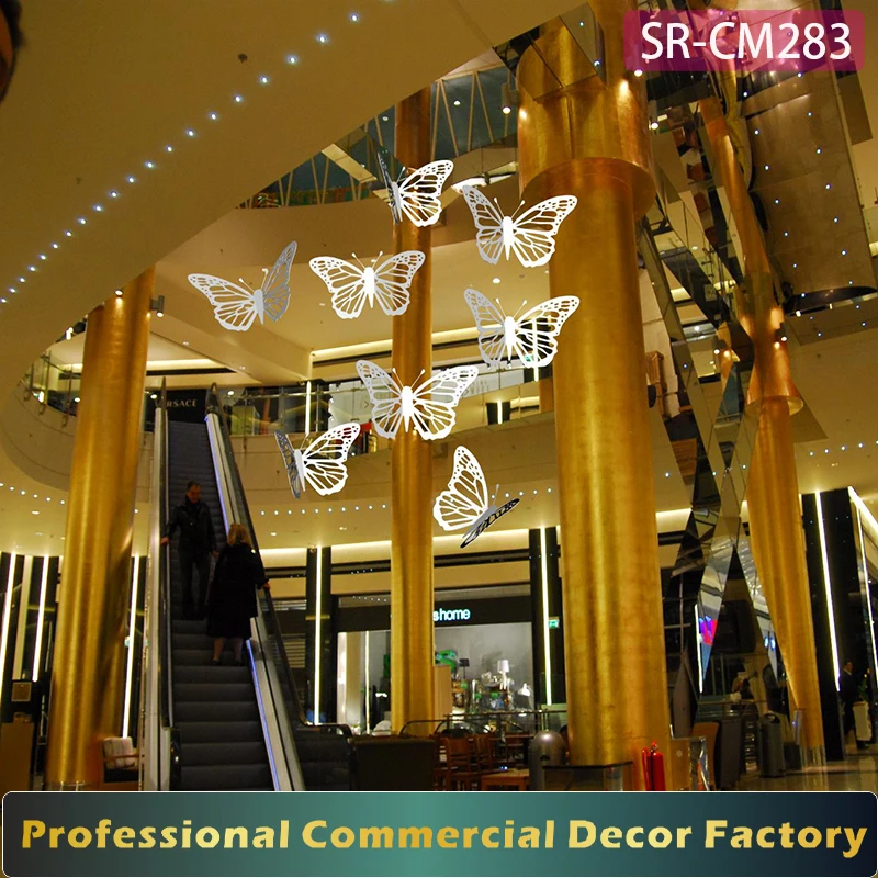 Custom Commercial Shopping Mall Atrium Butterfly Decoration View