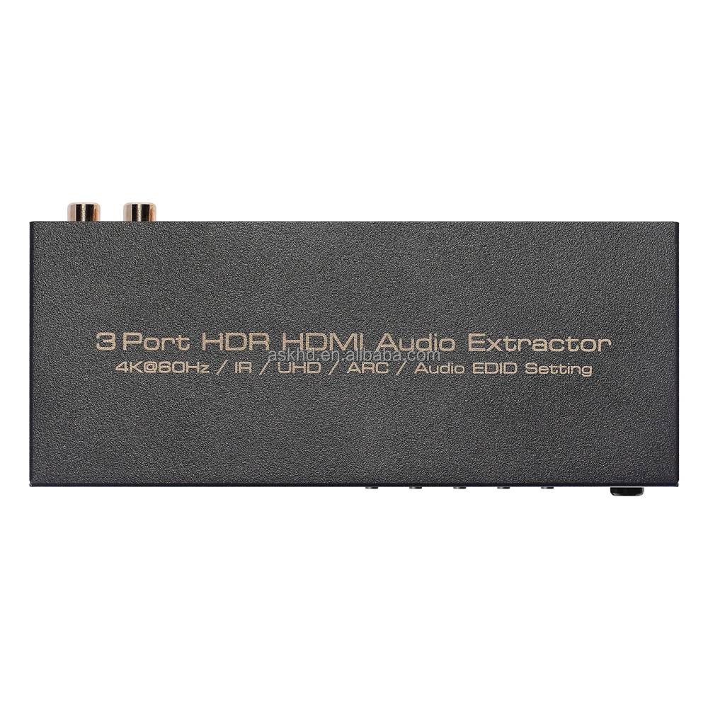 4k 60hz 3 Port Hdmi Switch With Optical Toslink Spdif & Rca L/r Audio