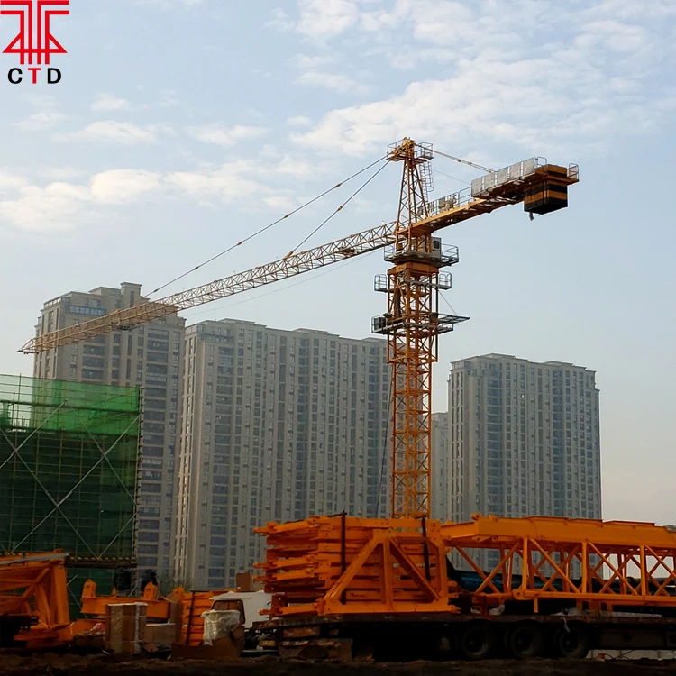 
tower crane free standing height 50.5m TC6024 10t 
