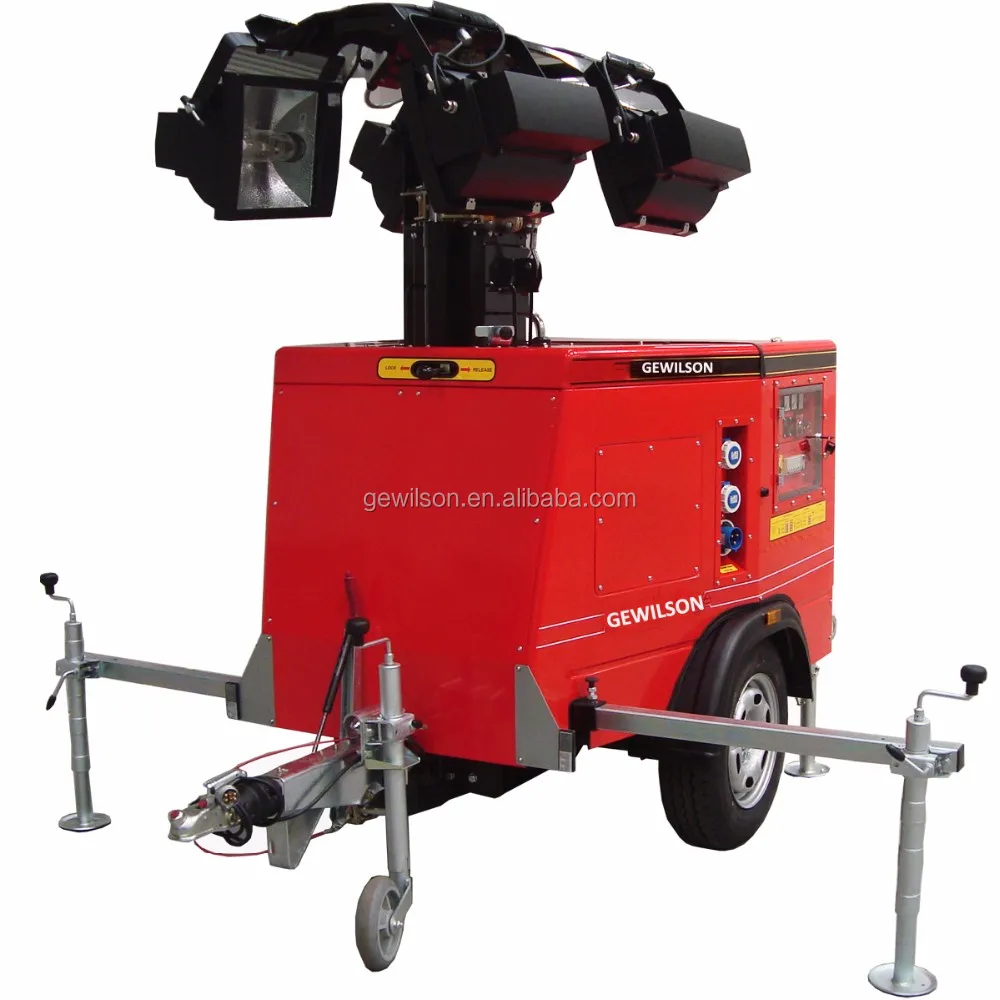 9m Hydraulic Mast Portable Diesel Engine Spotlights Light Tower - Buy ...