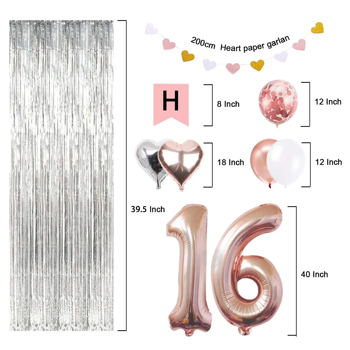 Banderole De Decorations Pour Anniversaire Pour Fete De 16 Ans Fournitures De Decoration Doux Pour Celebration Buy 16th Decorations D Anniversaire Fournitures De Fete En Or Rose Decoration Sweet Seize Product On Alibaba Com