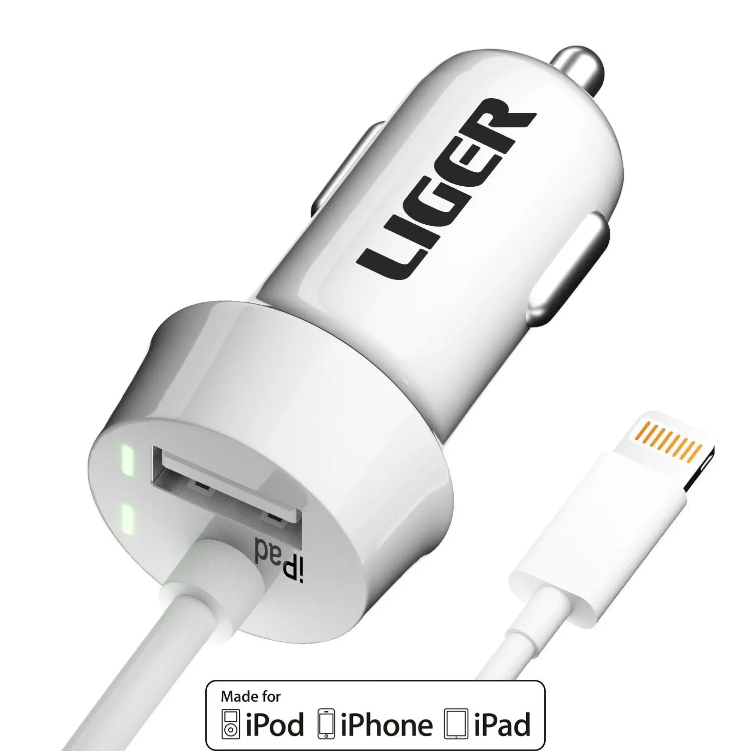 Apple iPad Mini//Air//Pro//iPod Touch MFi Lightning USB Charger Cable/&Car Charger