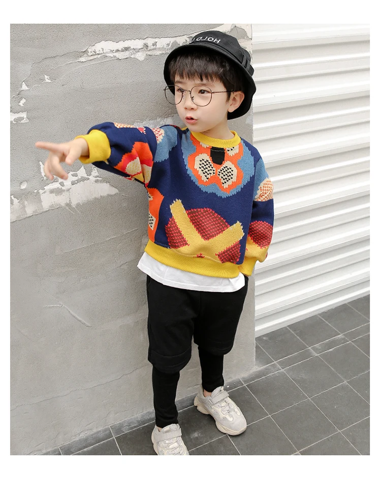 Wholesale boy fashion sweater suit kids autumn boys cute suit