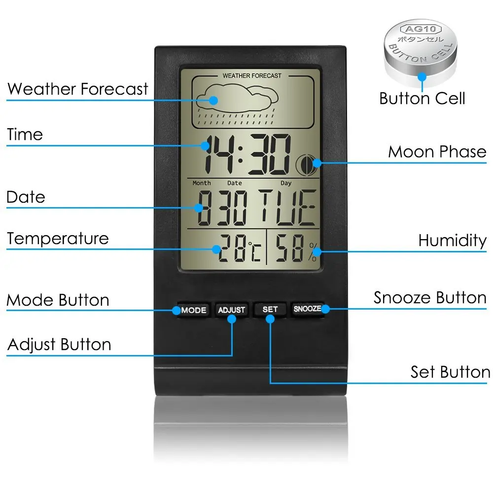 Portable Home Wireless Weather Station / Temperature Humidity Meter Buy Portable Home Weather