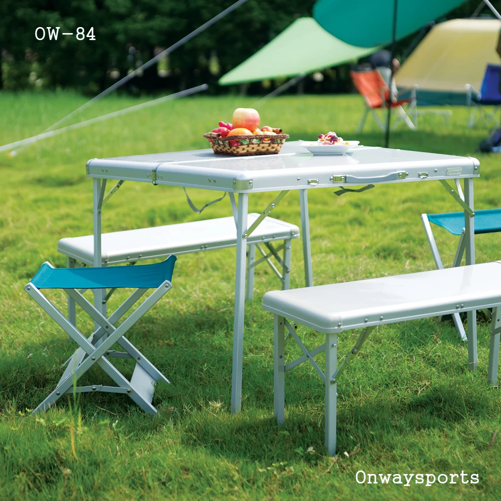 Onwaysports Space Saving Camping Dining Table And Chairs For Picnic