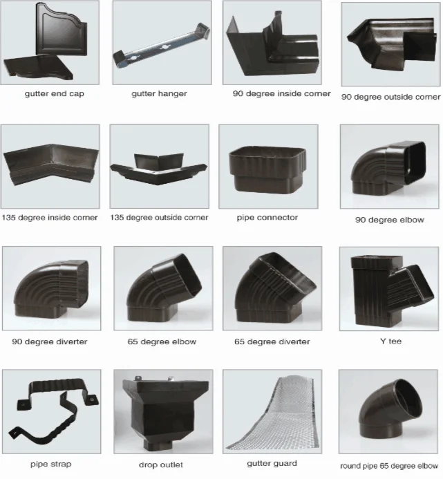 Downspout Manufacturer Pvc Square Tube Fittings Down Pipe Elbow 90 Deg