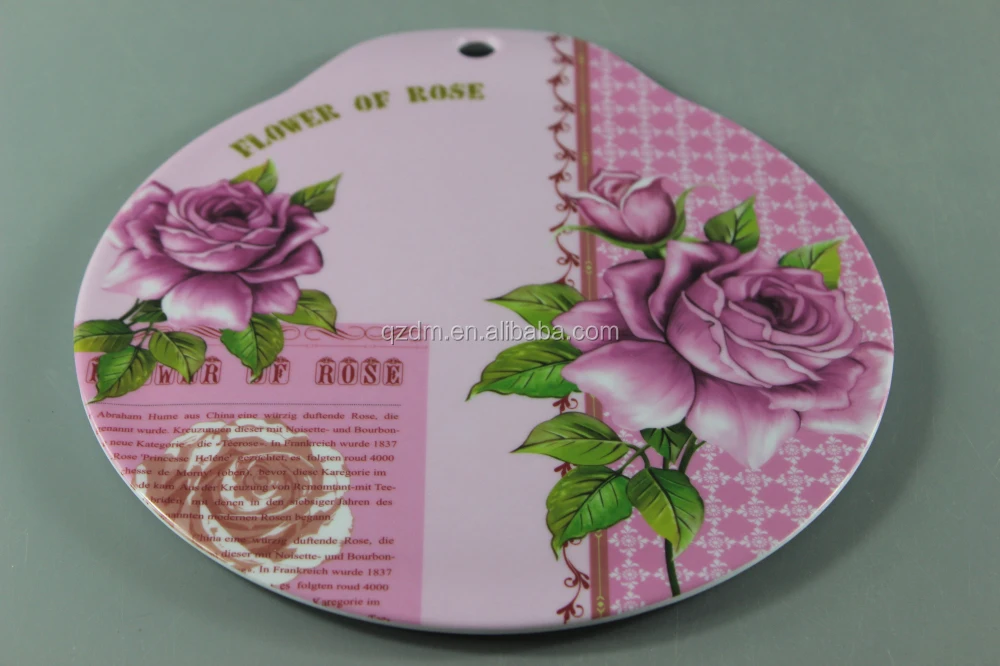 Hot Sale Flower Printing Melamine Plastic Table Mat