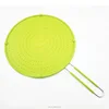 Kitchen gadget silicone skimmer with stainless steel handle