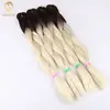 10packs 24" 100g light blonde ombre braiding hair brown and light blonde 613# synthetic box braids for making small twist hair