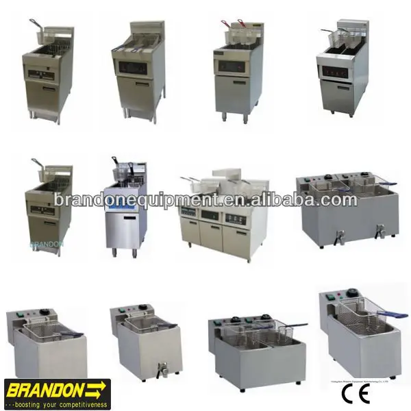 High Quality Upright Deep Fat Electrical Fryer With Drain Oil