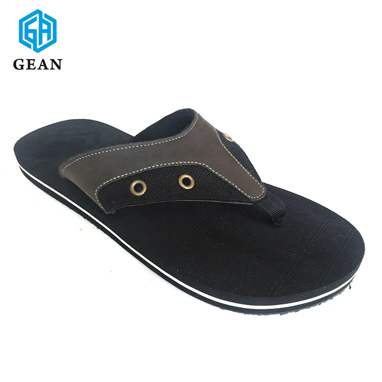 plain black flip flops mens